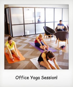 Office Yoga Polaroid